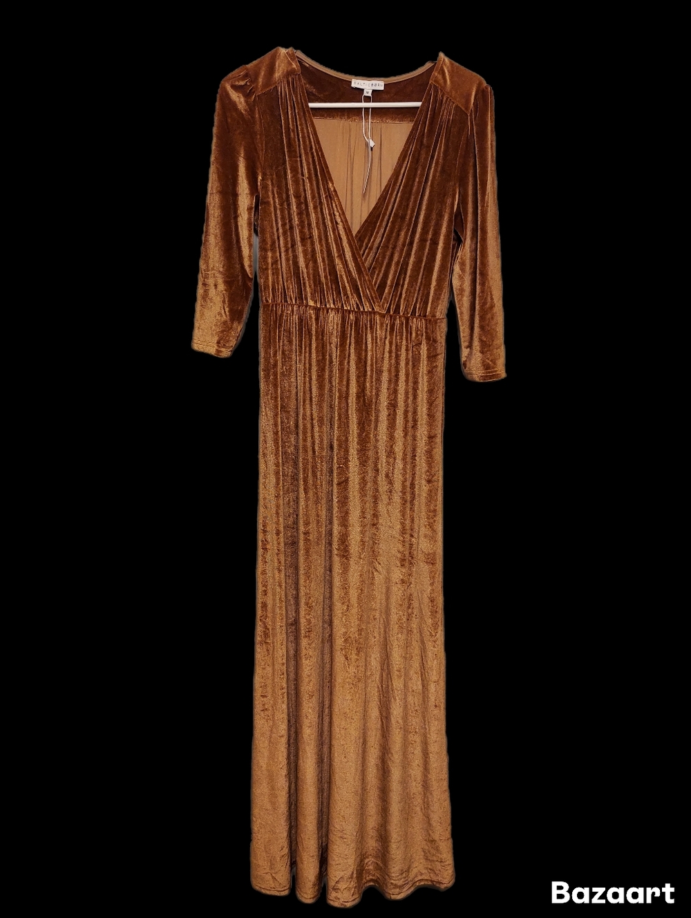 NWT Baltic Born Medium Dress Orange Rust Velvet Long Festival Reaissance Gown